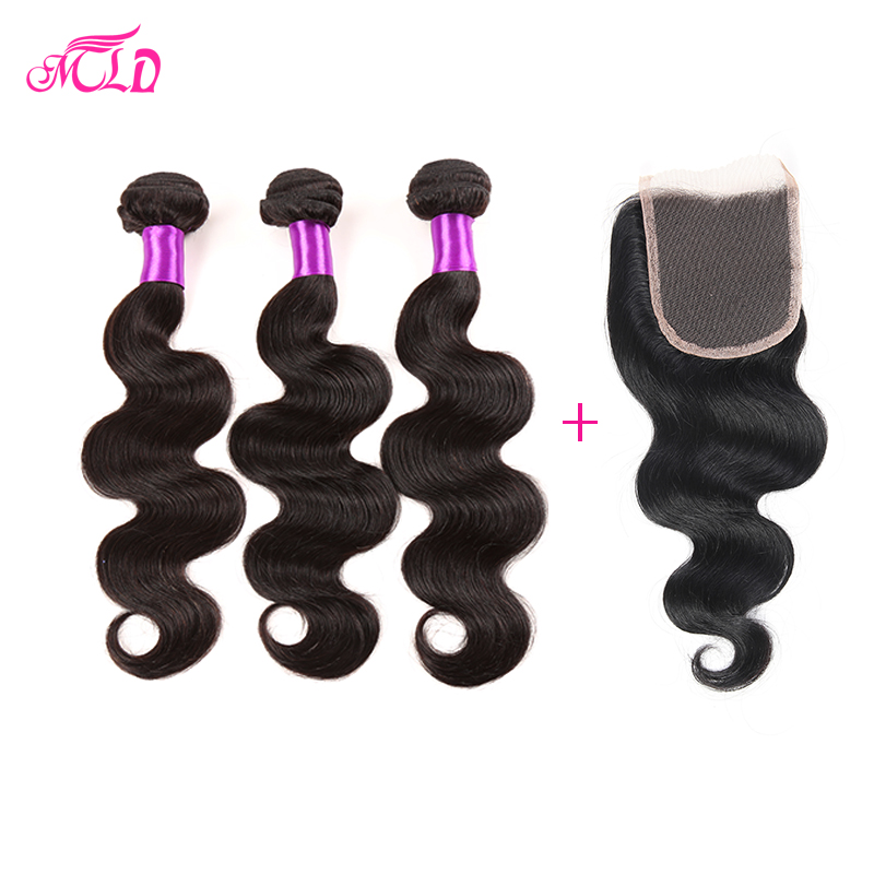 Image of Brazilian Body Wave With Closure 3 Bundles With Closure Brazilian Virgin Hair With Closure Cheap Human Hair Weave With Closure