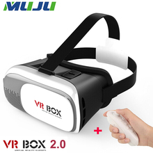 10pcs/lot VR BOX V2.0 3.5-6.0 inch Virtual Reality 3D Game Video Glasses Bluetooth 3.0 Controller for Samsung Apple HTC LG etc.