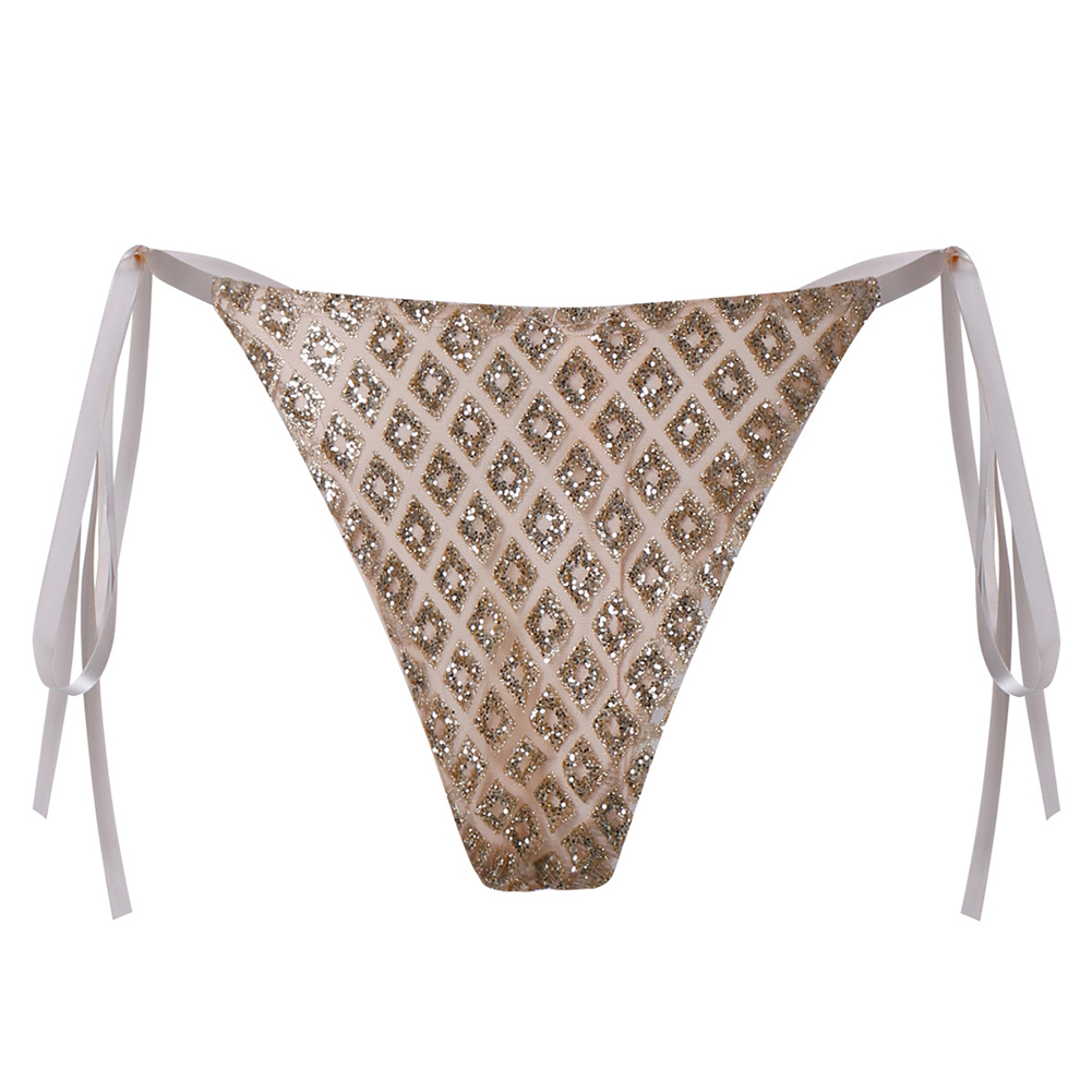 2020 Women'S Sexy Glitter Sequins Underwear Panties Briefs Bikini Bottom Knickers From Yuedanya